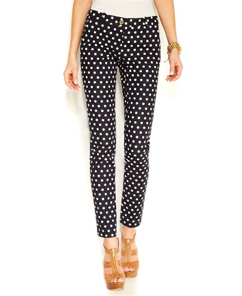 michael kors skinny polka dot pants|Polka Dot Georgette Wide.